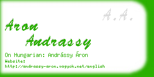 aron andrassy business card