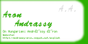 aron andrassy business card